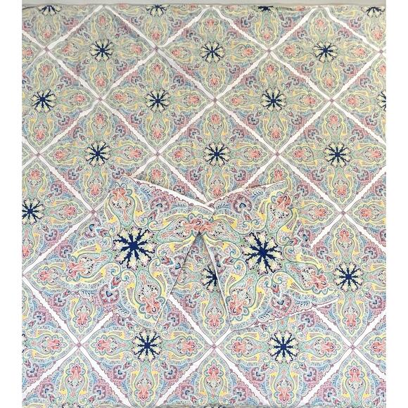 Pottery Barn Caesarea Israel Full/ Queen MultiColor Duvet Cover Set 2 Shams Boho - Picture 1 of 9